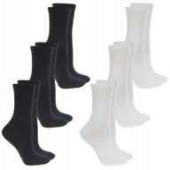 Skarpetki damskie - 6x Długie SKARPETY DAMSKIE Klasyczne MORAJ Czarne Białe 6 Par r. 38-41 - miniaturka - grafika 1
