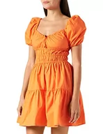 Sukienki - PINKO Damska sukienka Abriolas Abito Popeline, A69_pomarańczowy-marchewka, 34/Krótki - miniaturka - grafika 1