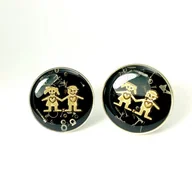 Spinki do mankietów i krawatów - SPINKI - My best friend (czarne) - miniaturka - grafika 1