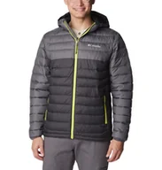 Odzież trekkingowa damska - Kurtka Turystyczna Puchowa Męska Columbia Powder Lite Hooded Jacket - miniaturka - grafika 1