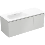 Szafki łazienkowe - Mexen Orio szafka łazienkowa 120 cm z umywalką Vela lewą, 1S, 1D, szara mat/biała mat - 91A13-12047-3-BBFF62-W23L01 - miniaturka - grafika 1