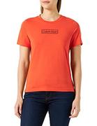 Koszulki i topy damskie - Calvin Klein Damski top od piżamy z okrągłym dekoltem S/S, Czerwony, L - miniaturka - grafika 1
