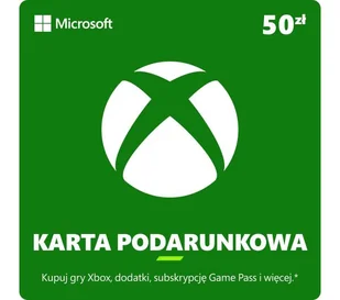 Karta podarunkowa Xbox 50 zł [kod aktywacyjny] Obecnie dostępne tylko w sklepach stacjonarnych RTV EURO AGD - Kody i doładowania cyfrowe - miniaturka - grafika 1