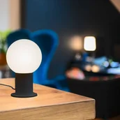 Lampy stojące - Lampa stołowa SLV Varyt, czarna, aluminium, wysokość 19,2 cm - miniaturka - grafika 1