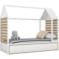Szafy i szafki dla dzieci - Łóżko domek 90x200 białe tutu white - miniaturka - grafika 1