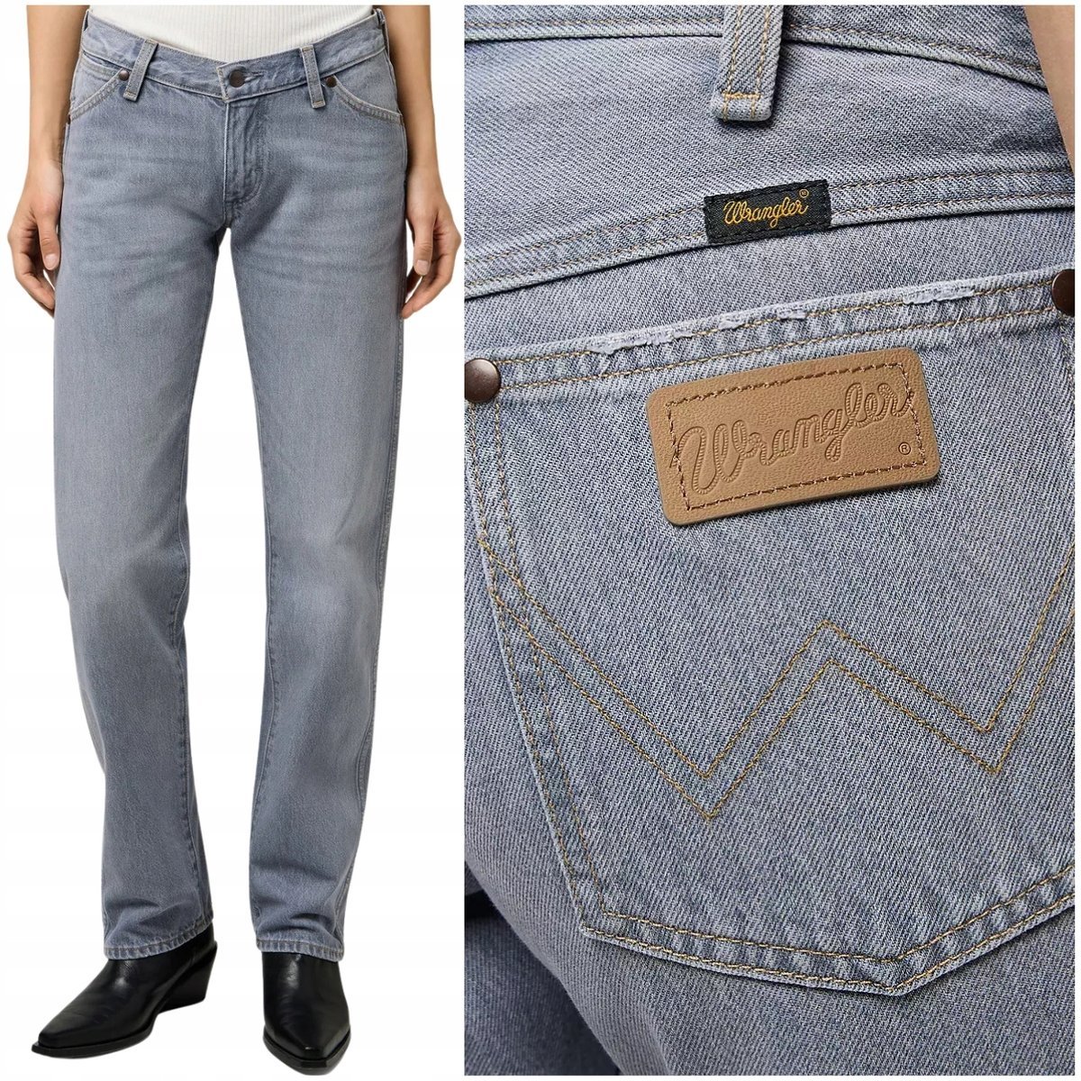 Wrangler LOW RISE COWBOY JEAN proste damskie spodnie jeansowe W26 L30
