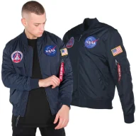 Odzież taktyczna i umundurowanie - Kurtka Dwustronna Alpha Industries MA-1 TT NASA Reversible II 186101 07 - Granatowa XXL - miniaturka - grafika 1