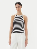 Koszulki i topy damskie - Pieces Top Jane 17155477 Czarny Slim Fit - miniaturka - grafika 1