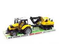 Samochody i pojazdy dla dzieci - BIGTOYS Traktor z maszyną 55cm BA6986 - miniaturka - grafika 1