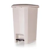Kosze na śmieci - Banquet Kosz na śmieci pedałowy STEP 15 l, kremowy - miniaturka - grafika 1