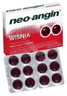 Divapharma Neo-angin Wiśnia 24 pastylki - Przeziębienie i grypa - miniaturka - grafika 1