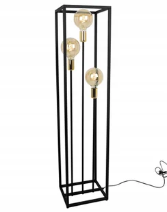 Lampa Podłogowa Stojąca Metal Czarna 130 CM - Lampy stojące - miniaturka - grafika 1