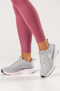 Szare sneakersy damskie buty sportowe na siłownię na białej platformie ze żłobieniami fioletowe wstawki sznurowane Casu GF-JX647-39 - Sneakersy damskie - miniaturka - grafika 1