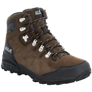 Buty męskie Jack Wolfskin Refugio Texapore Mid M Rozmiar butów (UE): 44,5 / Kolor: brązowy - Buty trekkingowe męskie - miniaturka - grafika 1