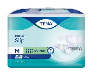 SCA HYGIENE PRODUCTS AB TENA Slip Super M pieluchomajtki 30 sztuk + Gratis chusteczki oczyszczające 10 sztuk 9046846 - Pozostałe kosmetyki - miniaturka - grafika 1