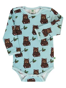 Småfolk Body "Bears" w kolorze błękitno-brązowym - Body dla niemowląt - miniaturka - grafika 1
