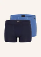 Majtki damskie - Hanro Bokserki Cotton Essentials, 2 Szt. blau - miniaturka - grafika 1
