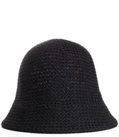Czapki damskie - Kapelusz słomkowy pleciony BUCKET HAT - miniaturka - grafika 1
