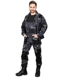 Odzież robocza - Spodnie ochronne ogrodniczki moro/czarne roz. 62 - miniaturka - grafika 1