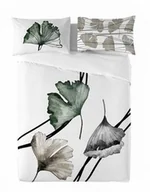 Pościel - Matex Pościel satynowa 160x200 liście biala beżowa zielona Prestige 1 - miniaturka - grafika 1