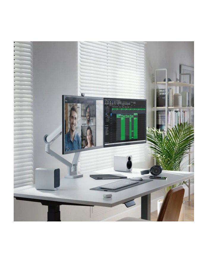 Alogic Glide Flexible Dual Arm Monitor Mount 17-35 White C32GMA2