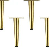 Zawiasy, okucia i inne akcesoria - Nogi stołowe, nogi meblowe, nogi meblowe stożkowe, 4 pionowe nogi szafkowe z cichą podstawą, 25 cm - miniaturka - grafika 1