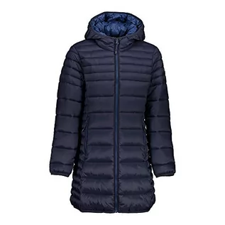 Kurtki i płaszcze dla dziewczynek - CMP Płaszcz z syntetyczną wyściółką, kurtka dziewczęca, czarny niebieski, 110, czarny niebieski - grafika 1