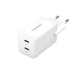 Ładowarki do telefonów - Intenso POWER ADAPTER 2XUSB-C GAN/7804012 Uniwersalne Biały Prąd przemienny Szybkie ładowanie Wewnętrzna - miniaturka - grafika 1