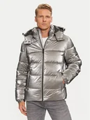 Kurtki męskie - Guess Kurtka zimowa M4BL46 WGJT0 Srebrny Regular Fit - miniaturka - grafika 1