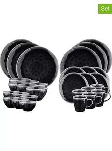 Reactiv 30-częściowy zestaw "Moon" w kolorze czarnym - Serwisy obiadowe - miniaturka - grafika 1