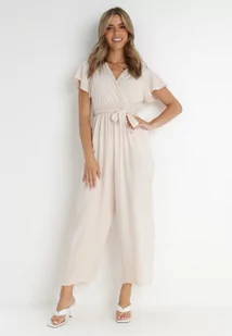 Jasnobeżowy Kombinezon z Wiskozy Cephinous - Kombinezony - miniaturka - grafika 1