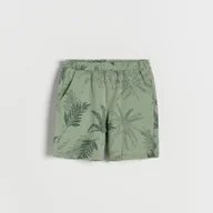 Spodenki dla niemowląt - Reserved - Dzianinowe szorty - Zielony - miniaturka - grafika 1