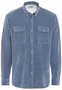 camel active Koszula męska z Broken Corduroy, jasnoniebieski, XXL - Koszule męskie - miniaturka - grafika 1