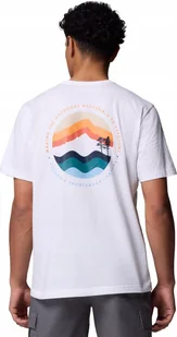 Columbia Kettle River Outdoor Tee 2120411101 białe L - Koszulki męskie - miniaturka - grafika 1