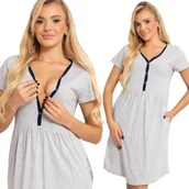 Piżamy ciążowe - Formommy Koszula Nocna Ciążowa Do Karmienia Z Kieszeniami Na Napy L - miniaturka - grafika 1