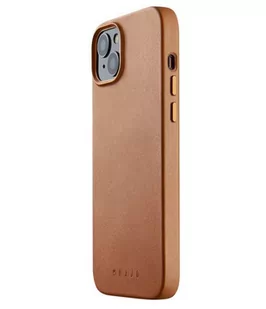 Mujjo Full Leather Case - etui skórzane do iPhone 13/14/15 kompatybilne z MagSafe (tan) - Etui i futerały do telefonów - miniaturka - grafika 1