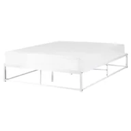 Łóżka - Łóżko metalowe 160 x 200 cm białe VIRY - miniaturka - grafika 1