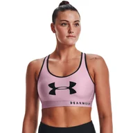 Bielizna sportowa damska - Biustonosz sportowy Under Armour Mid Keyhole Graphic - miniaturka - grafika 1
