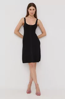 Sukienki - Guess sukienka kolor czarny mini rozkloszowana - grafika 1