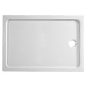 Brodziki prysznicowe - Dommel Brodzik akrylowy prostokątny 100 x 80 x 15 cm biały - miniaturka - grafika 1