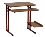 Meble do szkół i przedszkoli - Stolik komputerowy Robert ze stałą półką - miniaturka - grafika 1