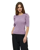 Koszulki i topy damskie - Minus Damska koszulka z dzianiny Ava 2, fioletowy melanż, XXL, Fioletowy melanż, XXL - miniaturka - grafika 1