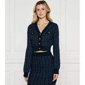 Swetry damskie - GUESS Kardigan TIFFANY | Cropped Fit - miniaturka - grafika 1