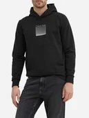 Bluzy męskie - Bluza męska z kapturem kangurka Calvin Klein K10K113087-BEH S Czarna (8720109933536). Bluzy z kapturem męskie - miniaturka - grafika 1