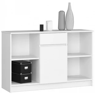 Fabryka mebli akord KOMODA B-17 120cm 1 SZUFLADA 1 DRZWI BIAŁA - Komody - miniaturka - grafika 1