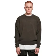 Bluzy męskie - Urban Classics Bluza męska Oversized Chunky Sweater, Blackbird, S - miniaturka - grafika 1