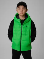 Kurtki i płaszcze dla chłopców - 4F Bezrękawnik z wypełnieniem syntetycznym chłopięcy - zielony 164 (13-14 lat) - miniaturka - grafika 1