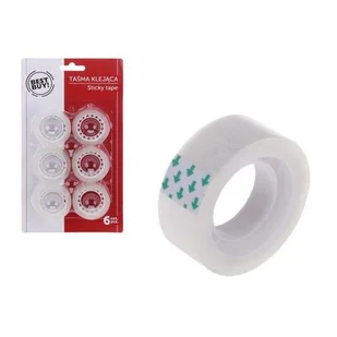 Taśma klejąca bezbarwna 6 sztuk 2,5 x 13 x 23 cm - Taśmy klejące - miniaturka - grafika 1