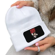 Czapki damskie - Czapka Jesienna Bawełniana ZIMOWA Biała Beanie JOHN WICK Na Prezent Wzory - miniaturka - grafika 1