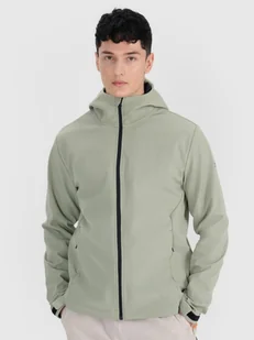 Męski softshell z kapturem 4F 4FWSS25TSOFM324 - zielony - Kurtki męskie - miniaturka - grafika 1